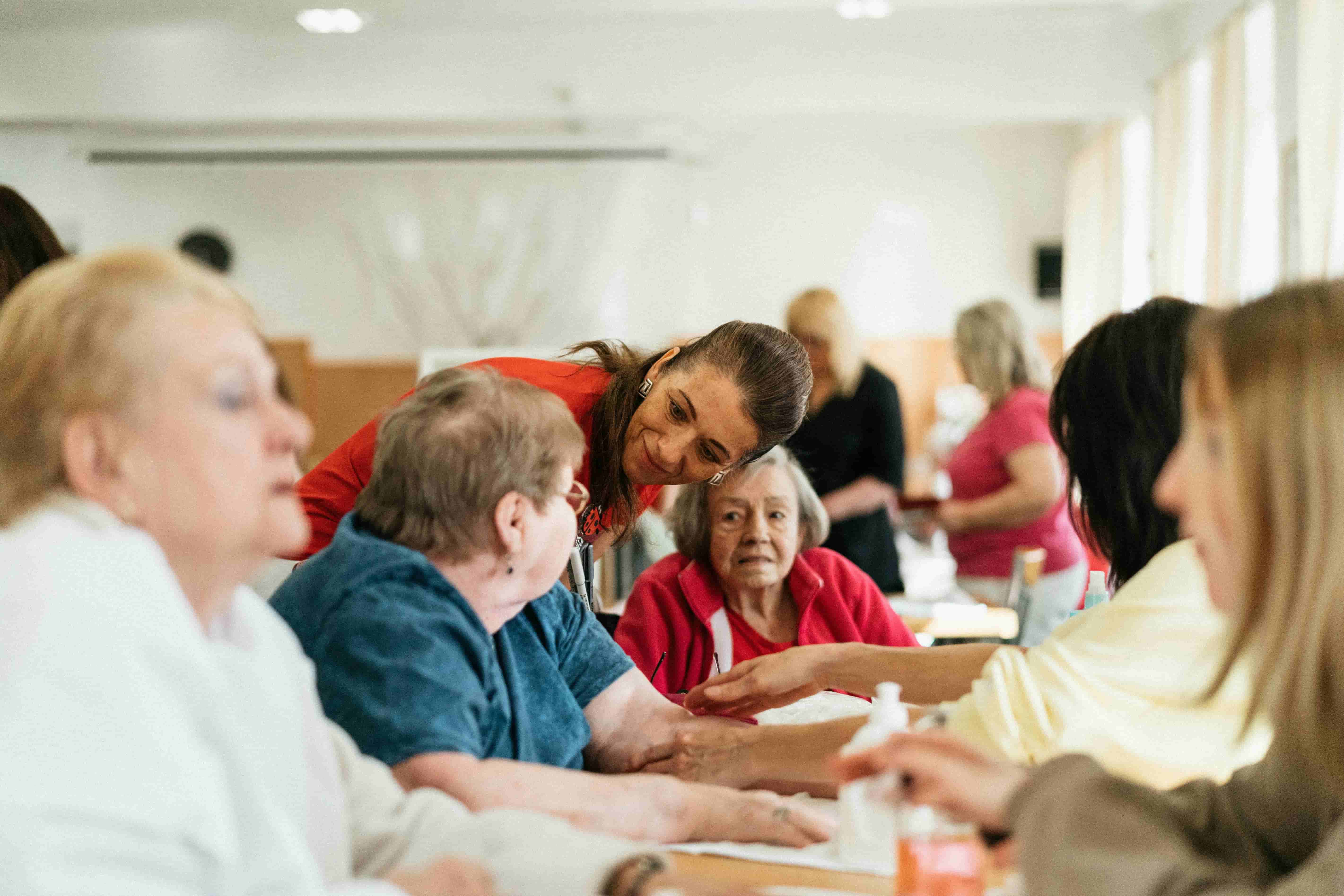 Care professionals focusing on patient care