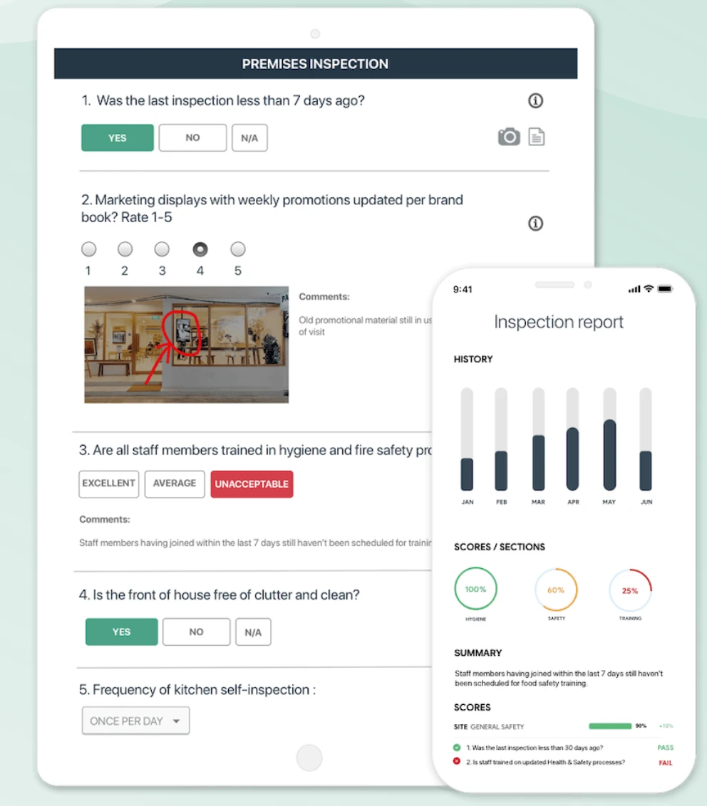 GoAudits mobile audit platform with scoring, reports, and corrective actions
