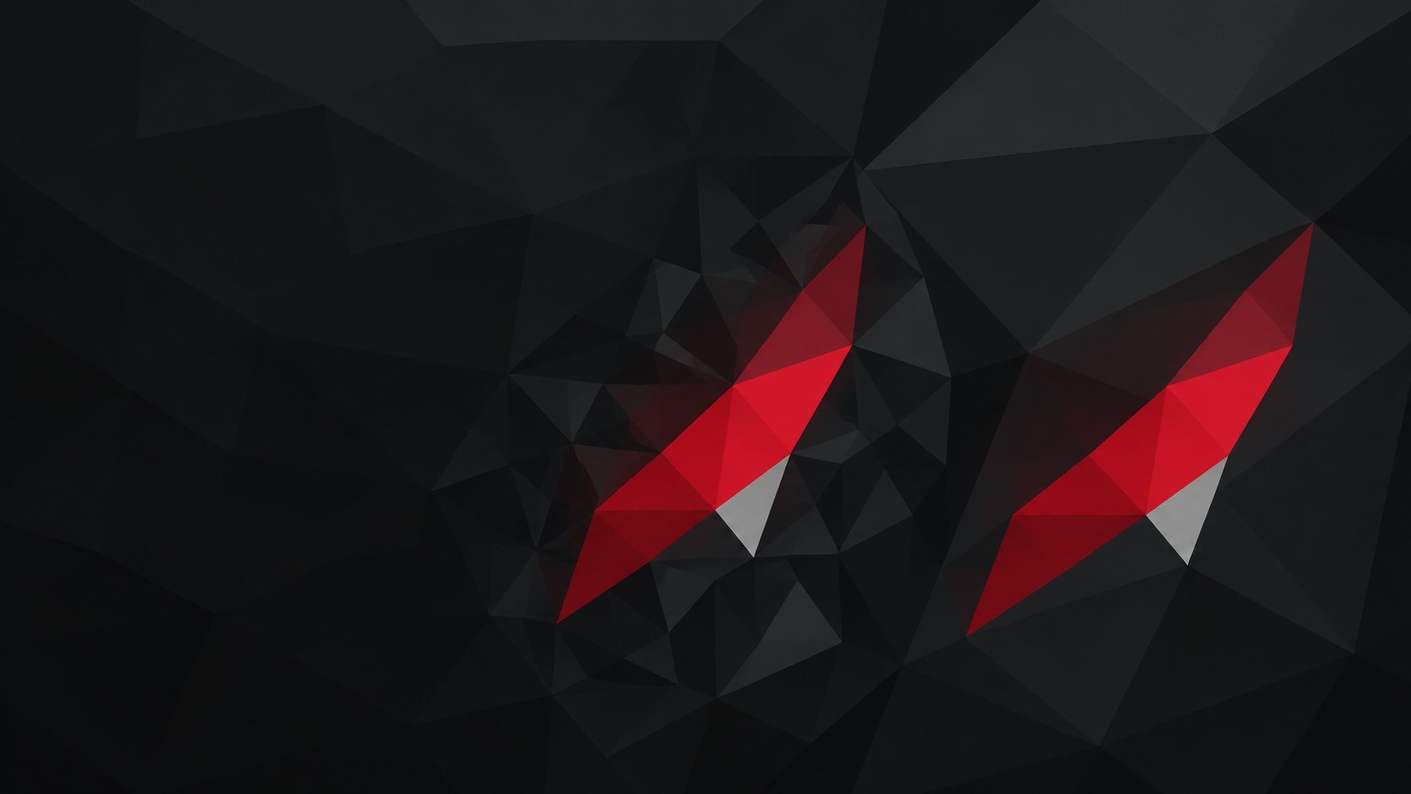 Preispsychologie: dunkles Low-Poly-Muster mit zwei roten Akzenten