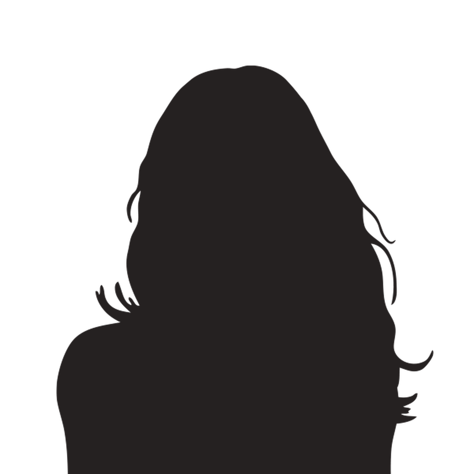 Silhouette einer weiblichen Person