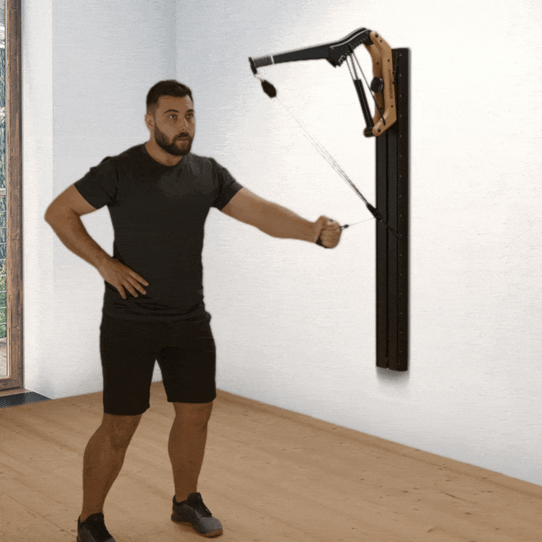 Flyes one-armed on Cable Pulley