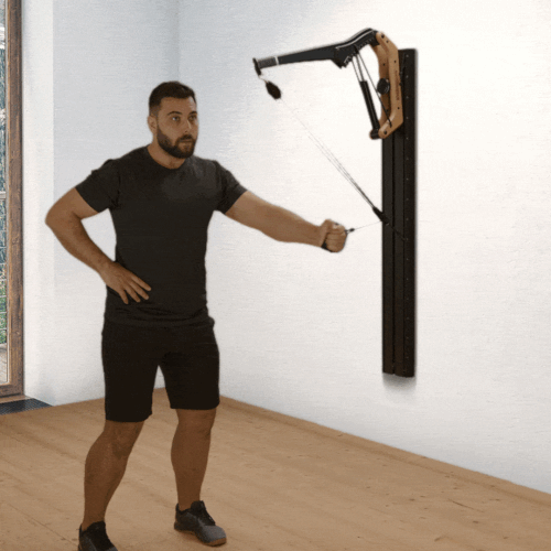 Flyes one-armed on Cable Pulley