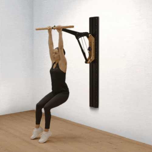 Hanging leg raises with bent legs