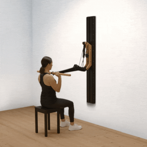 Shoulder press with close grip seated