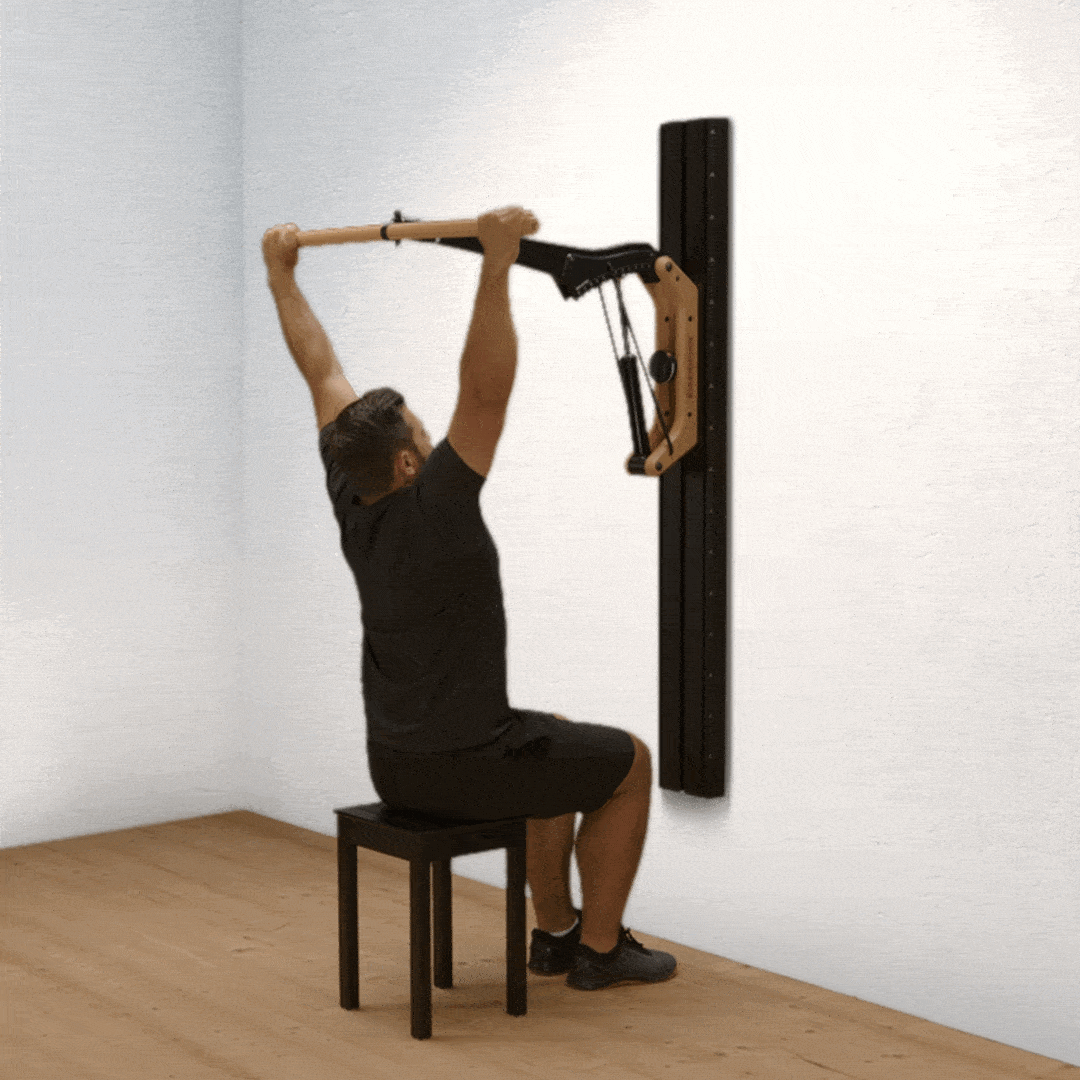 Lat pulldown seated to chest