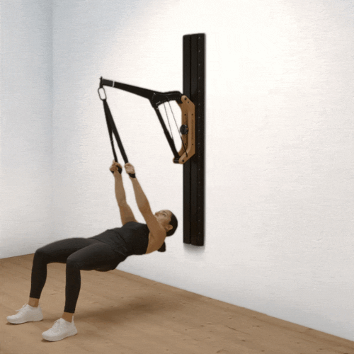 Hanging row pull with bent legs