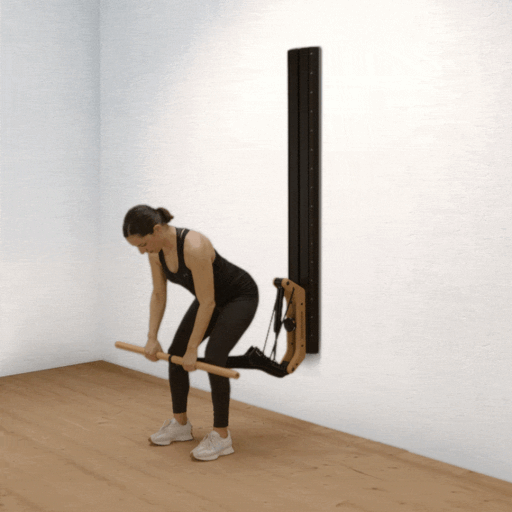 Rowing bent forward with overhand grip