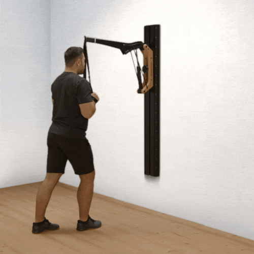 Triceps exercise with grip tape