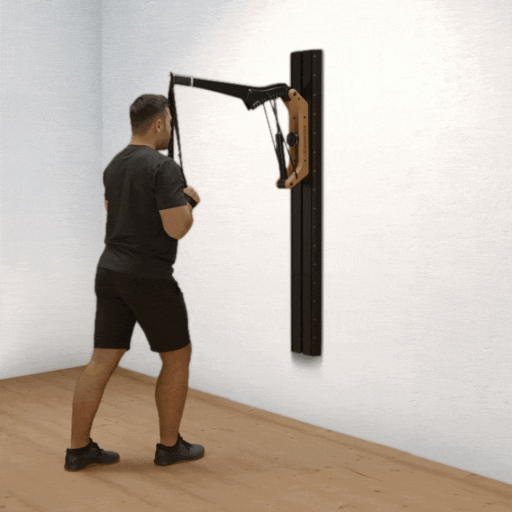 Triceps exercise with grip tape