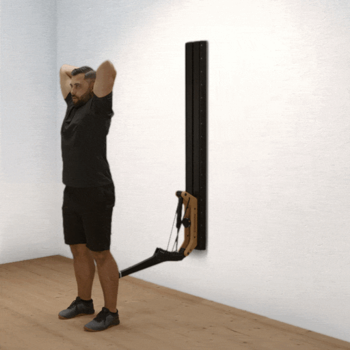 Triceps exercise with grip band