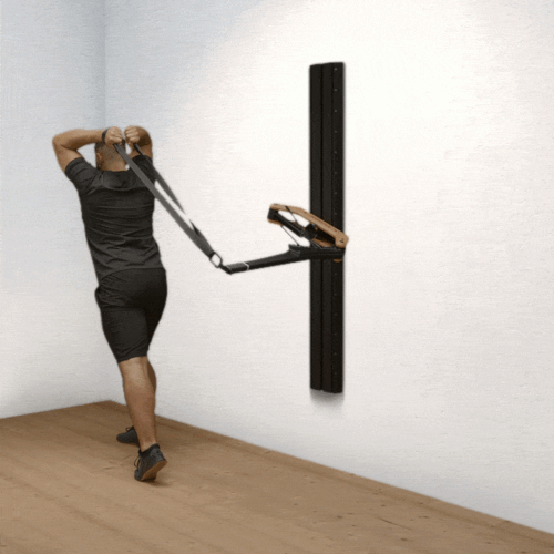 Triceps exercise with grip tape