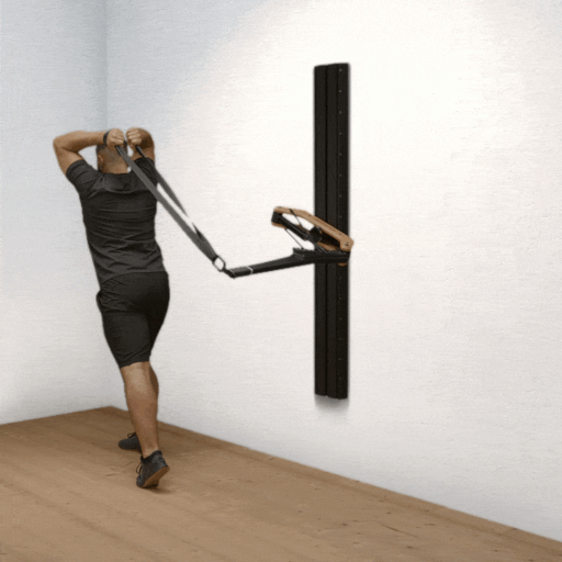 Triceps exercise with grip tape