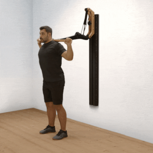 Shoulder press behind the head