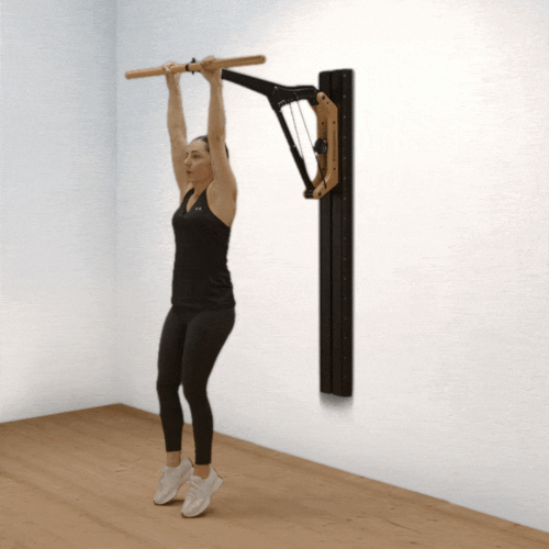 Hanging leg raise with straight legs