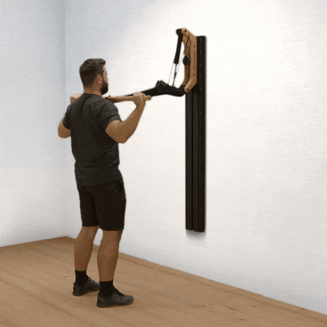 Shoulder press in front of the head