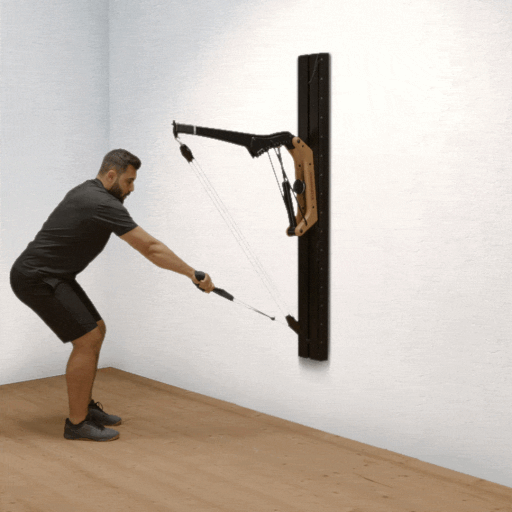 Single-arm rowing with overhand grip on Cable Pulley