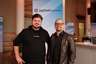 Storyblok founders at JoyConf Amsterdam.
