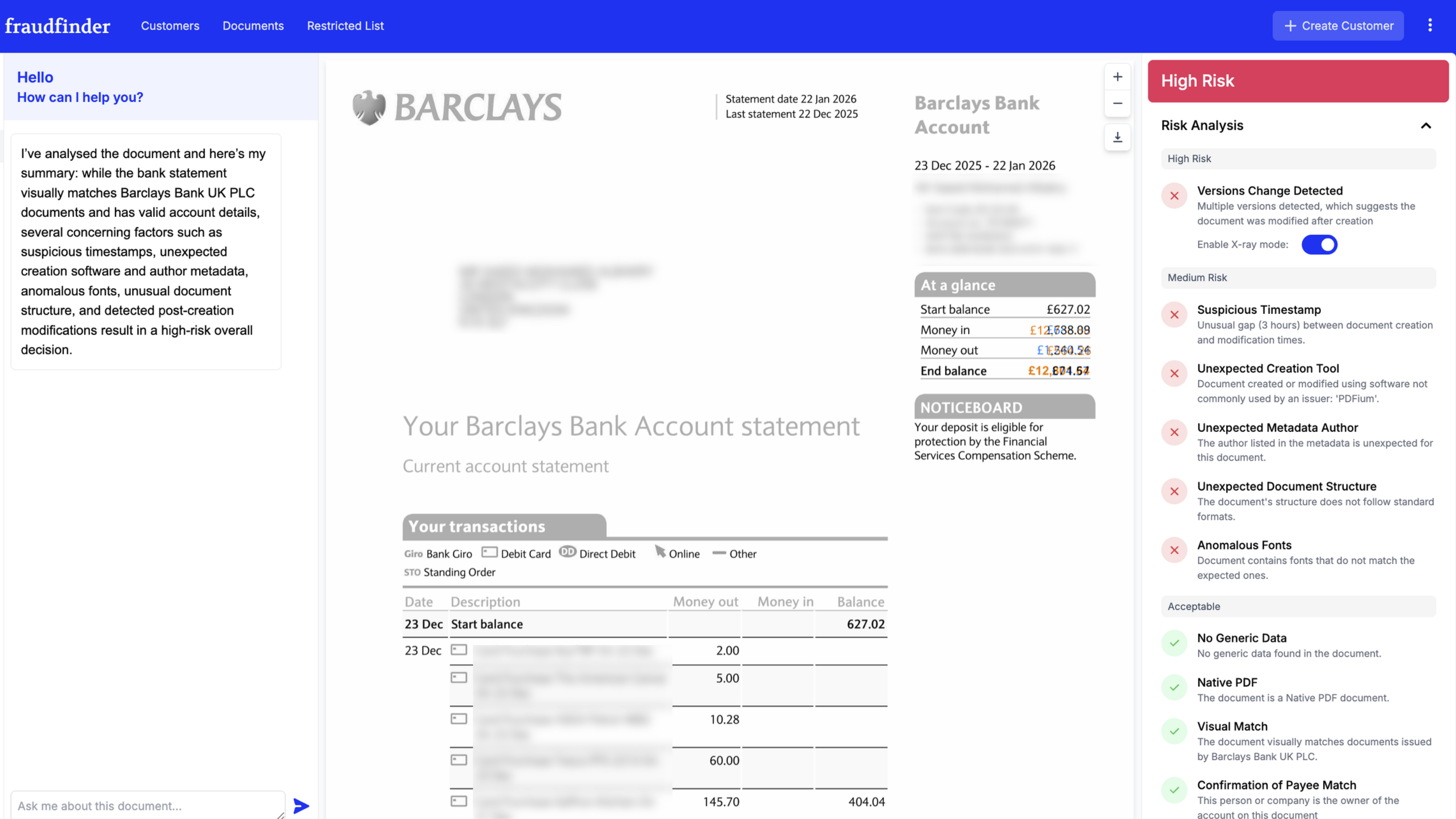 April Report - Example 2 - Previous Versions on a Barclays document