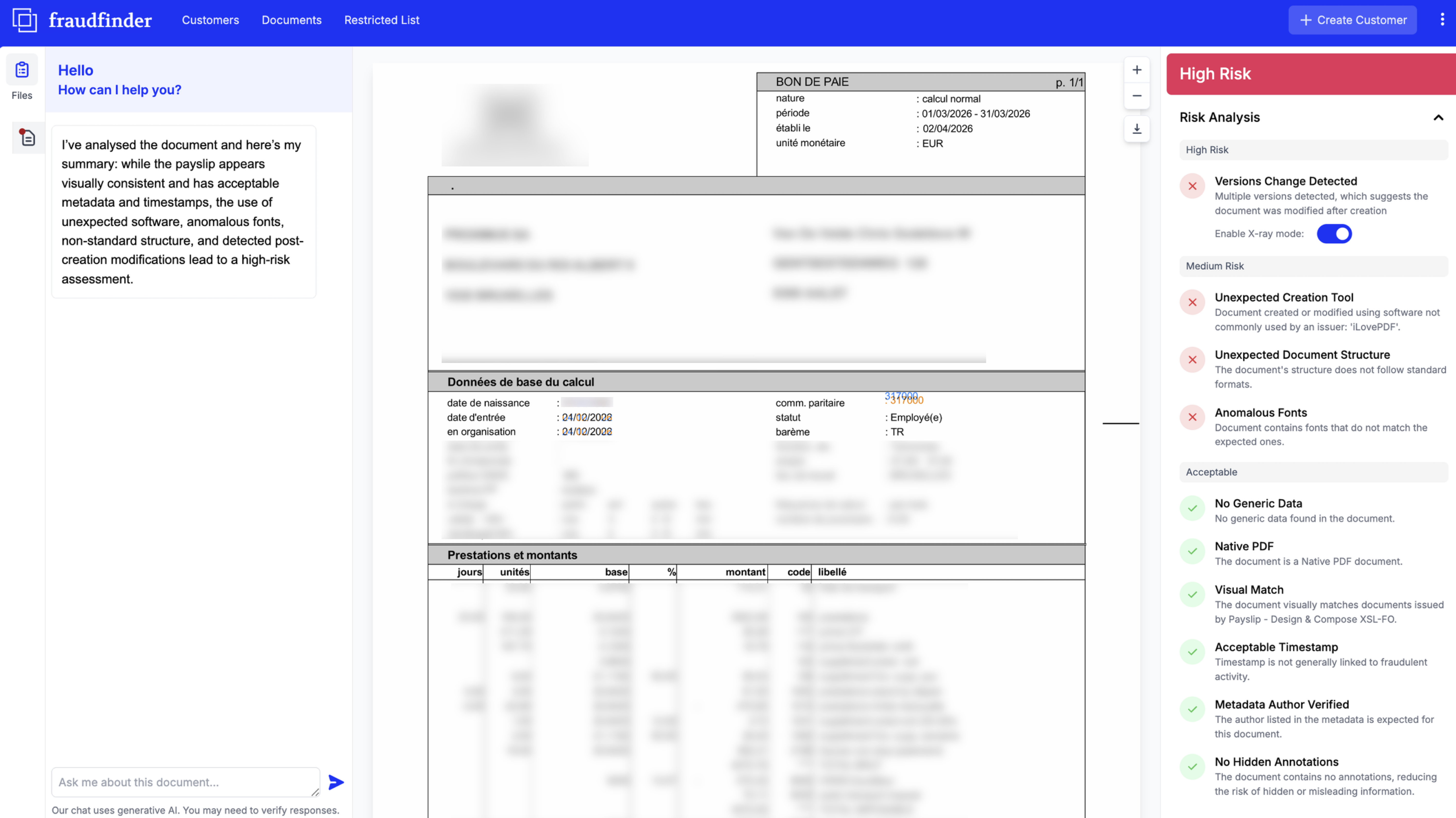 April Report - Example 4 - French Payslip edits using ILOVEPDF