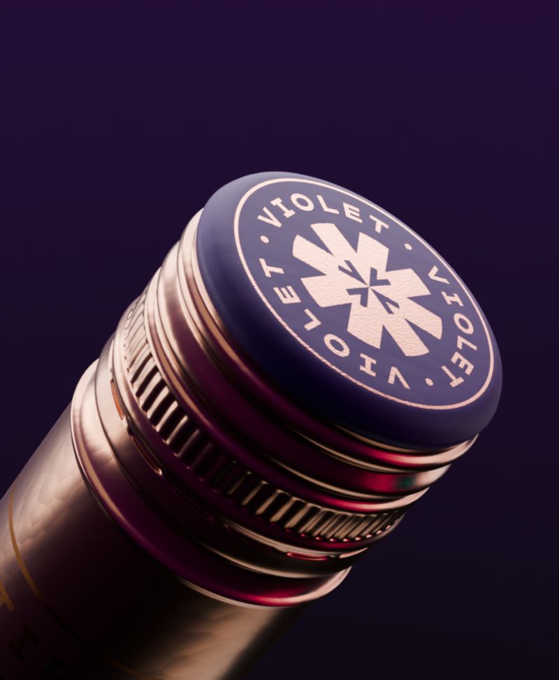 Violet Detail Kapsel und Deckel