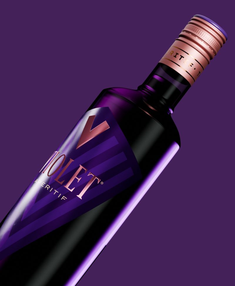 Violet Aperitif Flasche Alkohol
