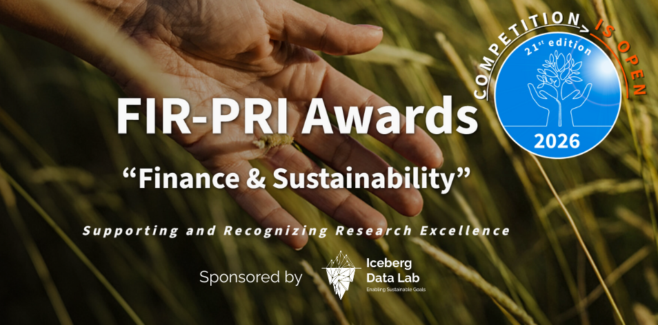 Iceberg Data Lab Sponsors 2026 FIR-PRI Awards for Sustainable Finance Research