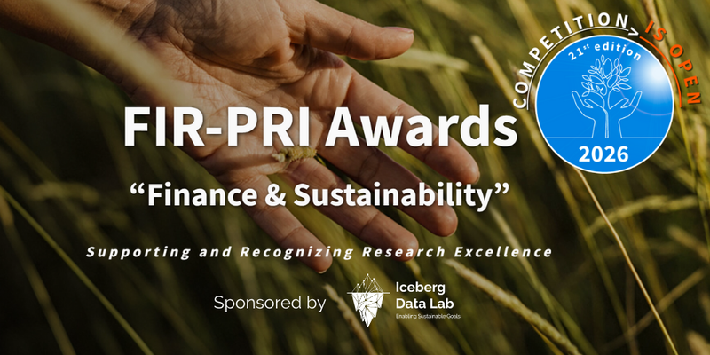 Iceberg Data Lab Sponsors 2026 FIR-PRI Awards for Sustainable Finance Research