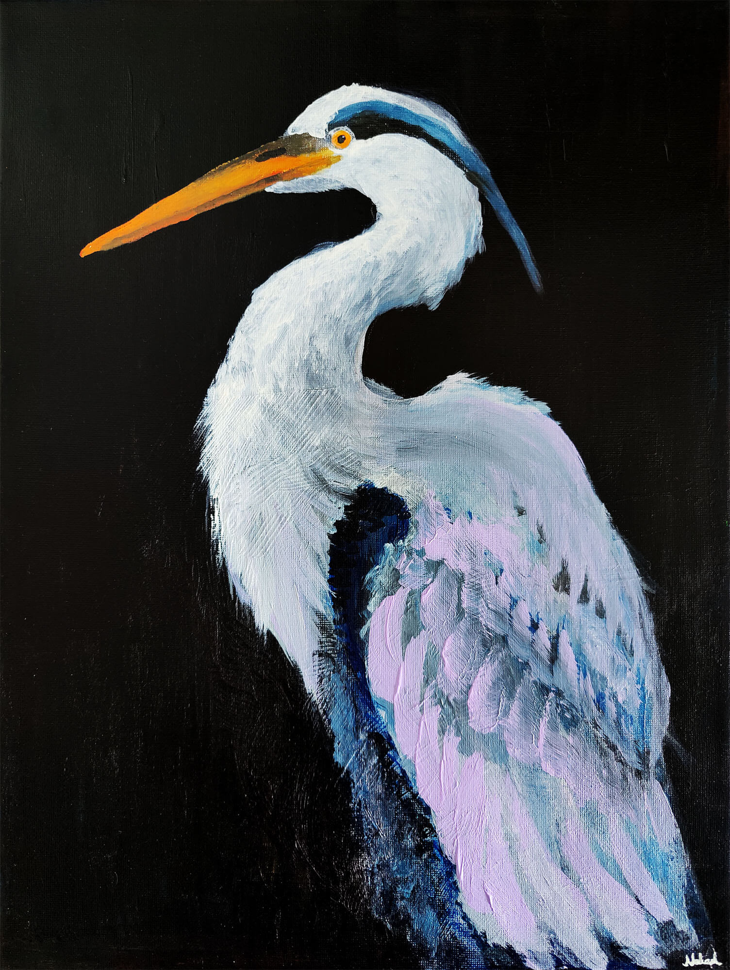 Acrylics Painting "Heron"
