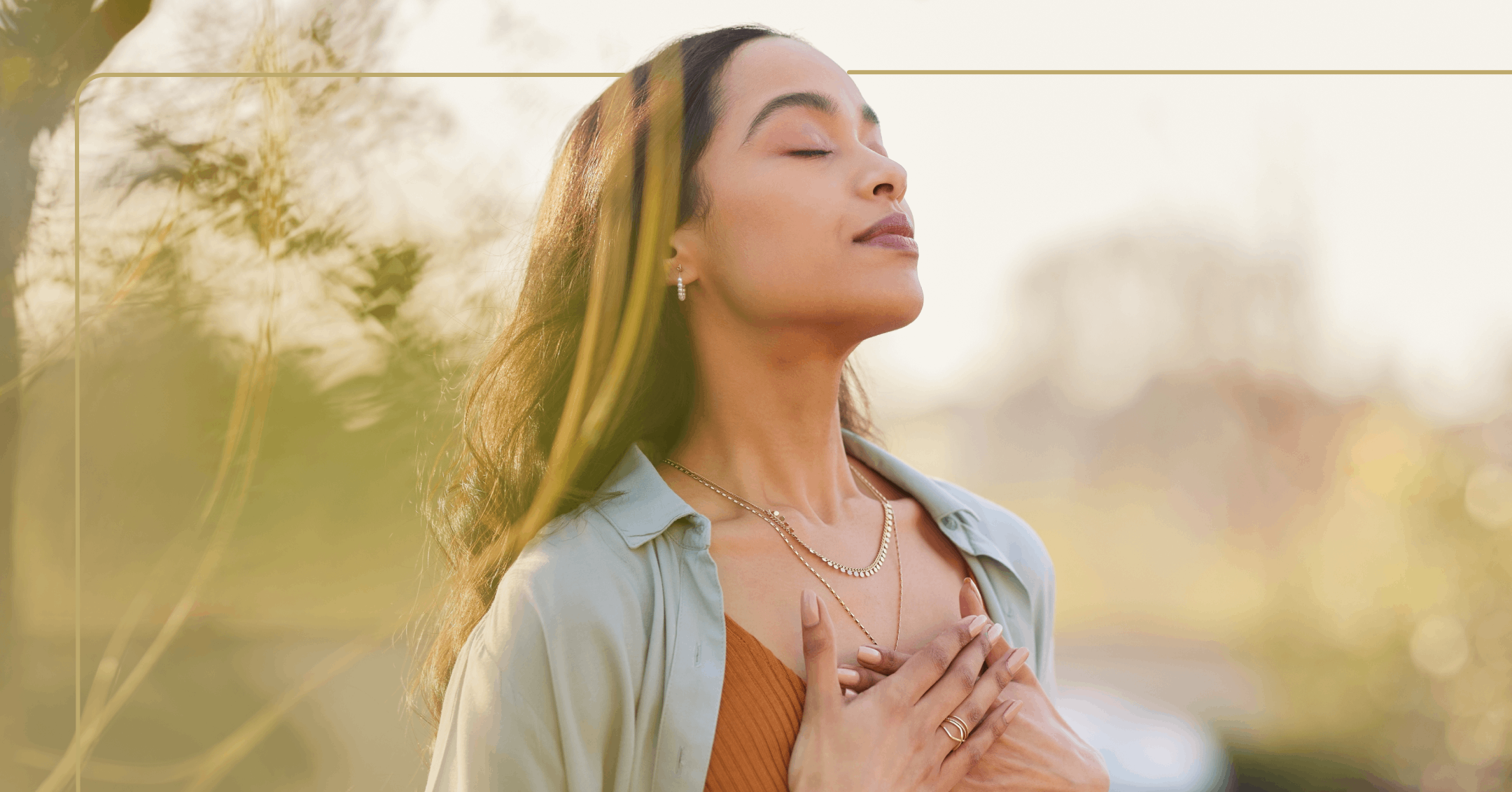 woman practicing mindfulness by doing a quick body scan