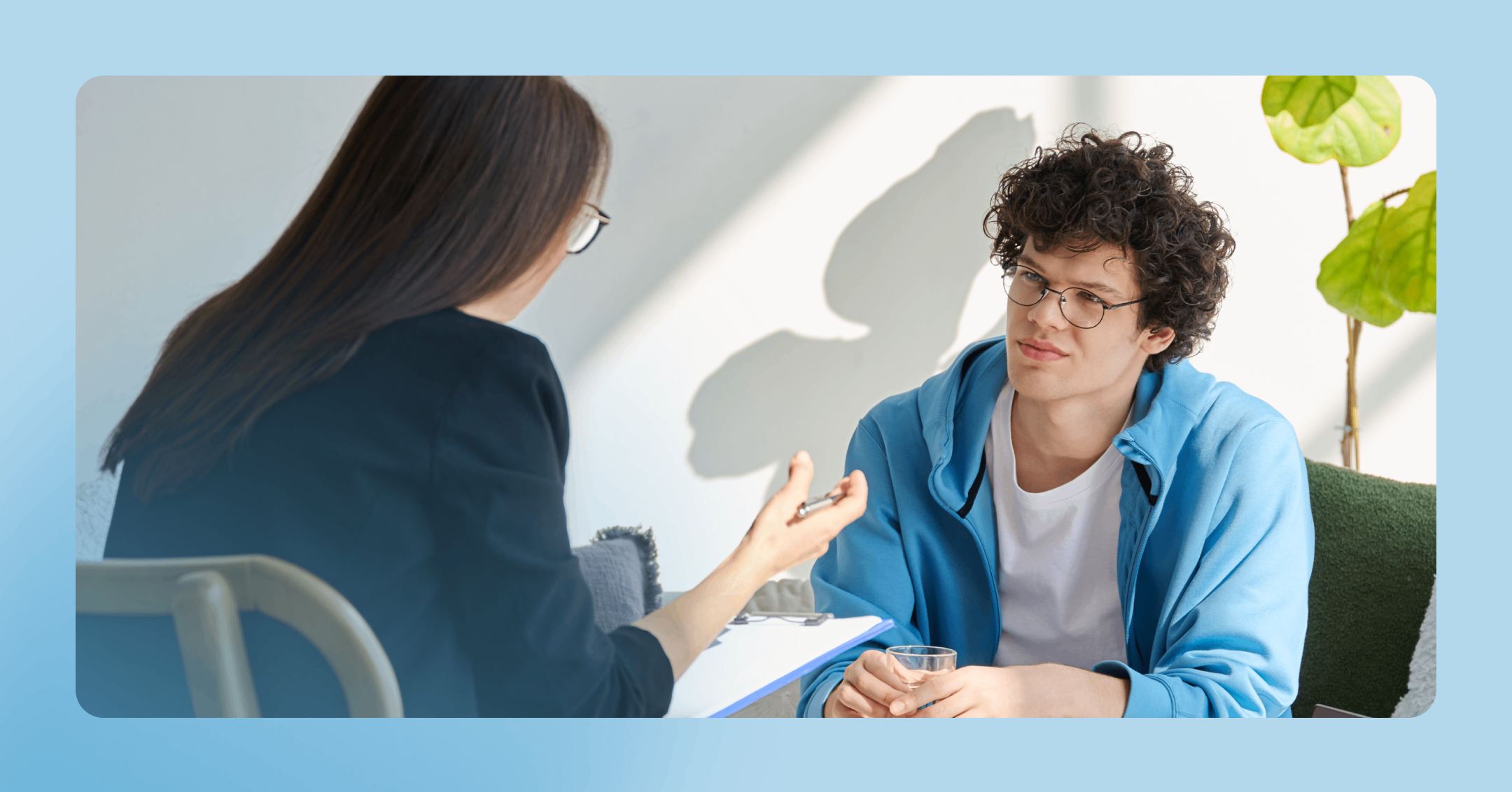 man with bipolar disorder meeting with a therapist to learn healthy coping skills