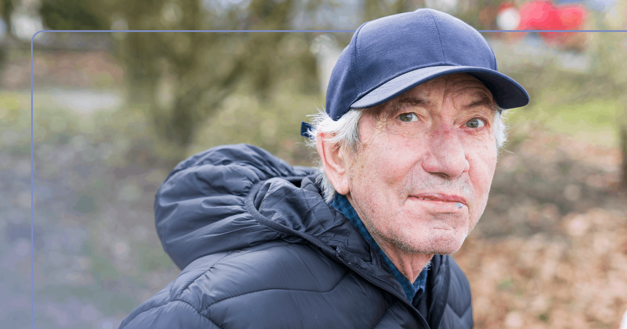older man practicing positive affirmations