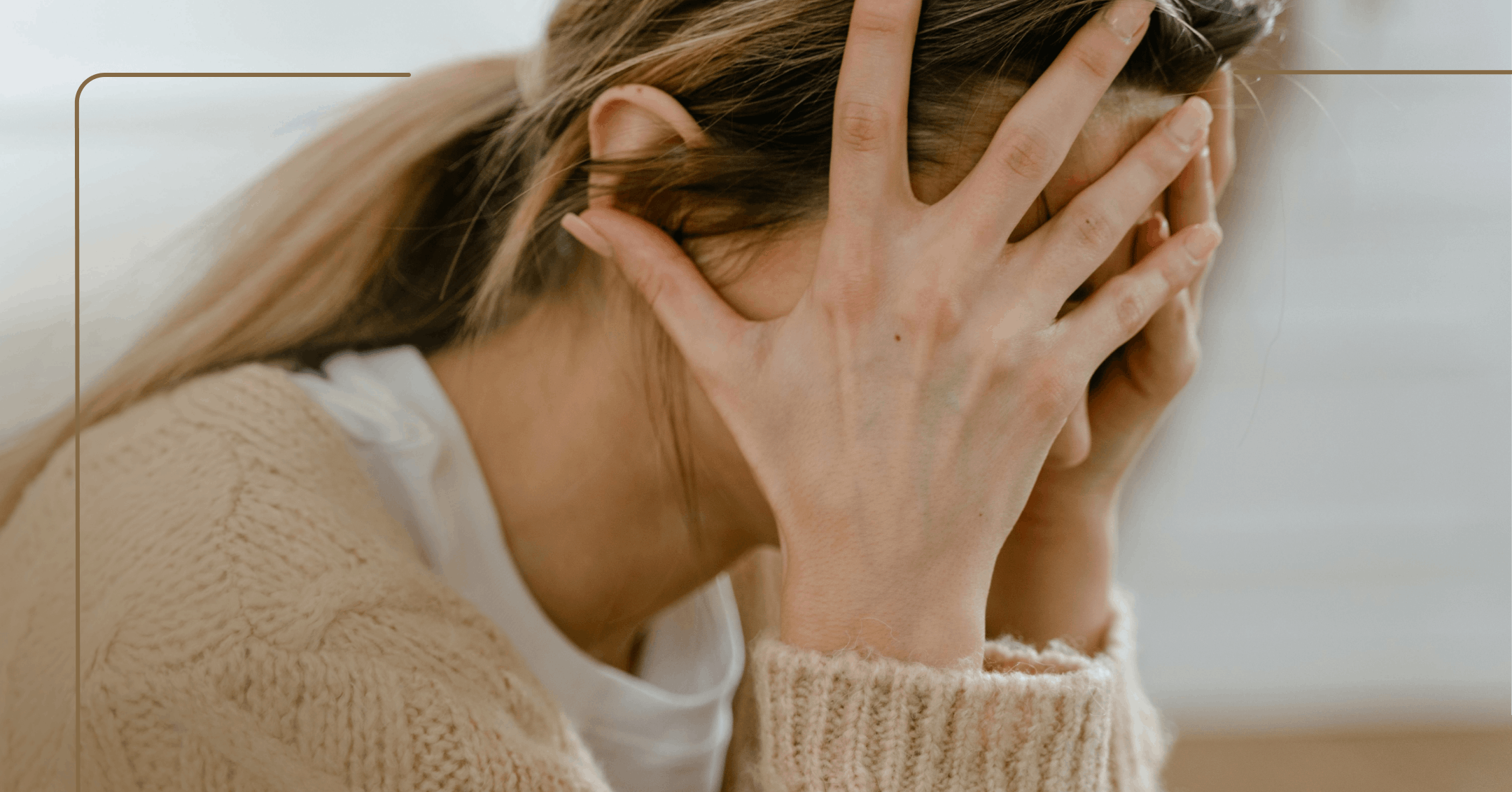 woman with generalized anxiety disorder experiencing muscle tension