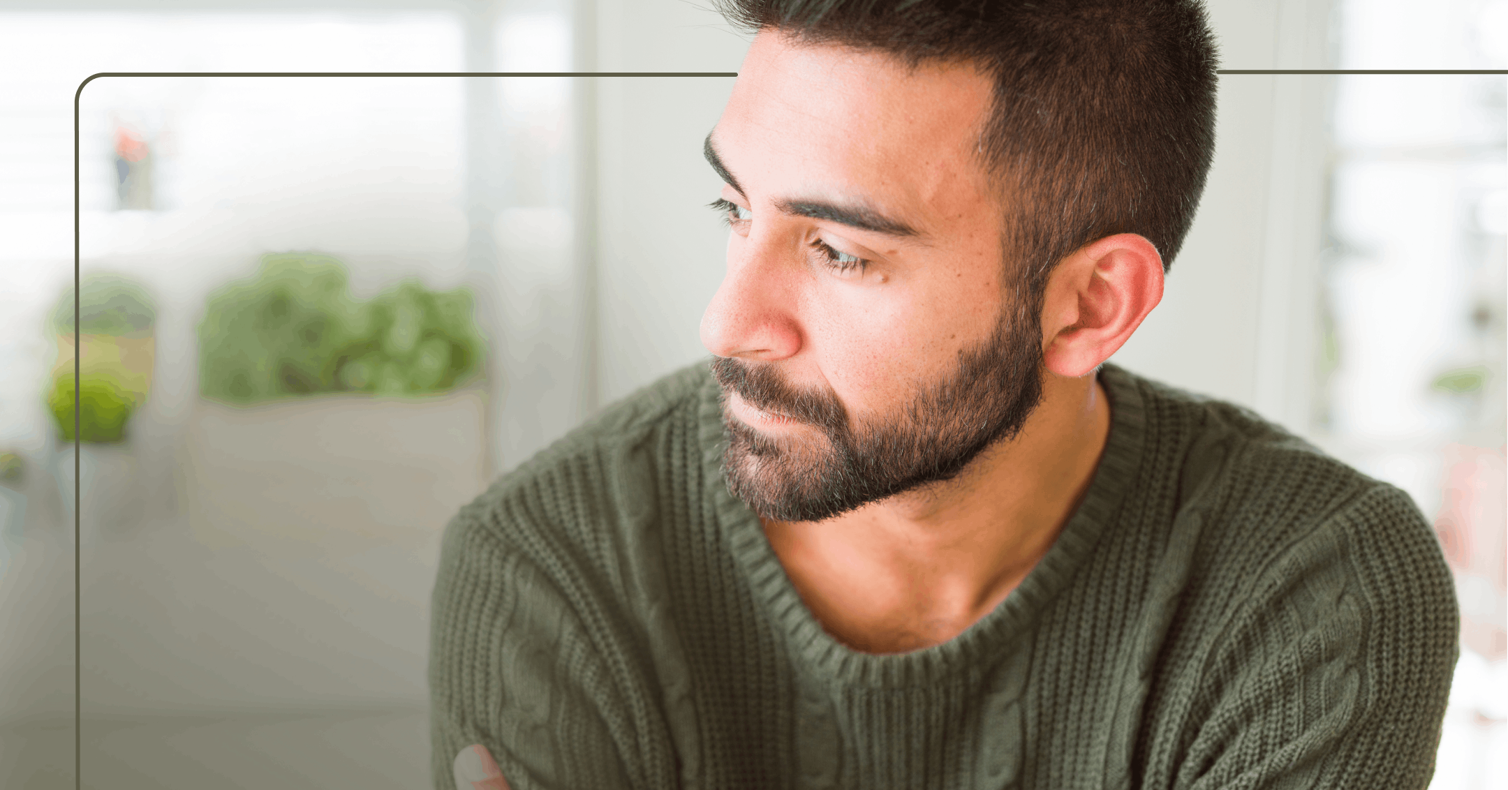 man replaying memories of trauma in his mind