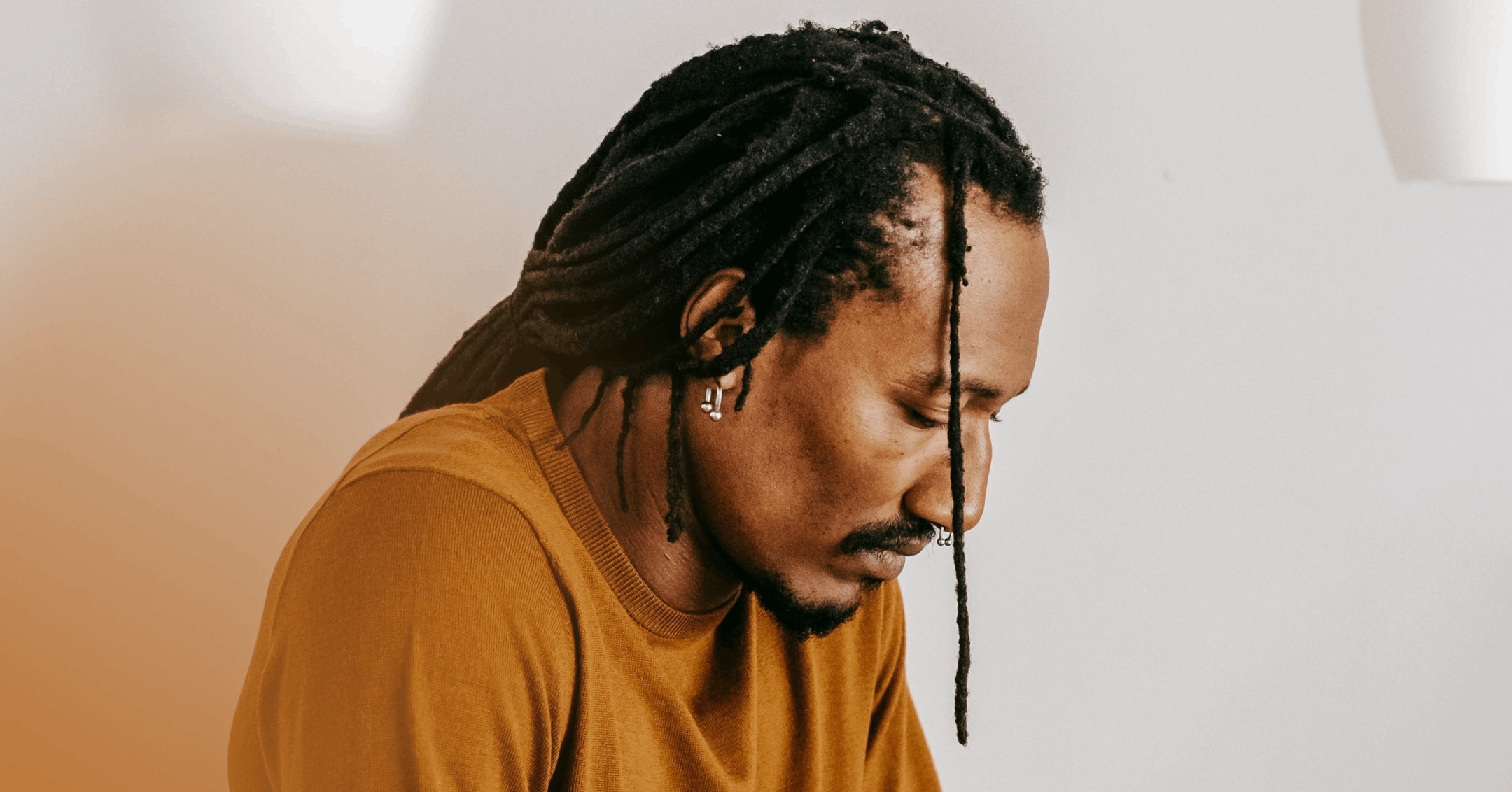 man trying to analyze his stress instead of sitting with it