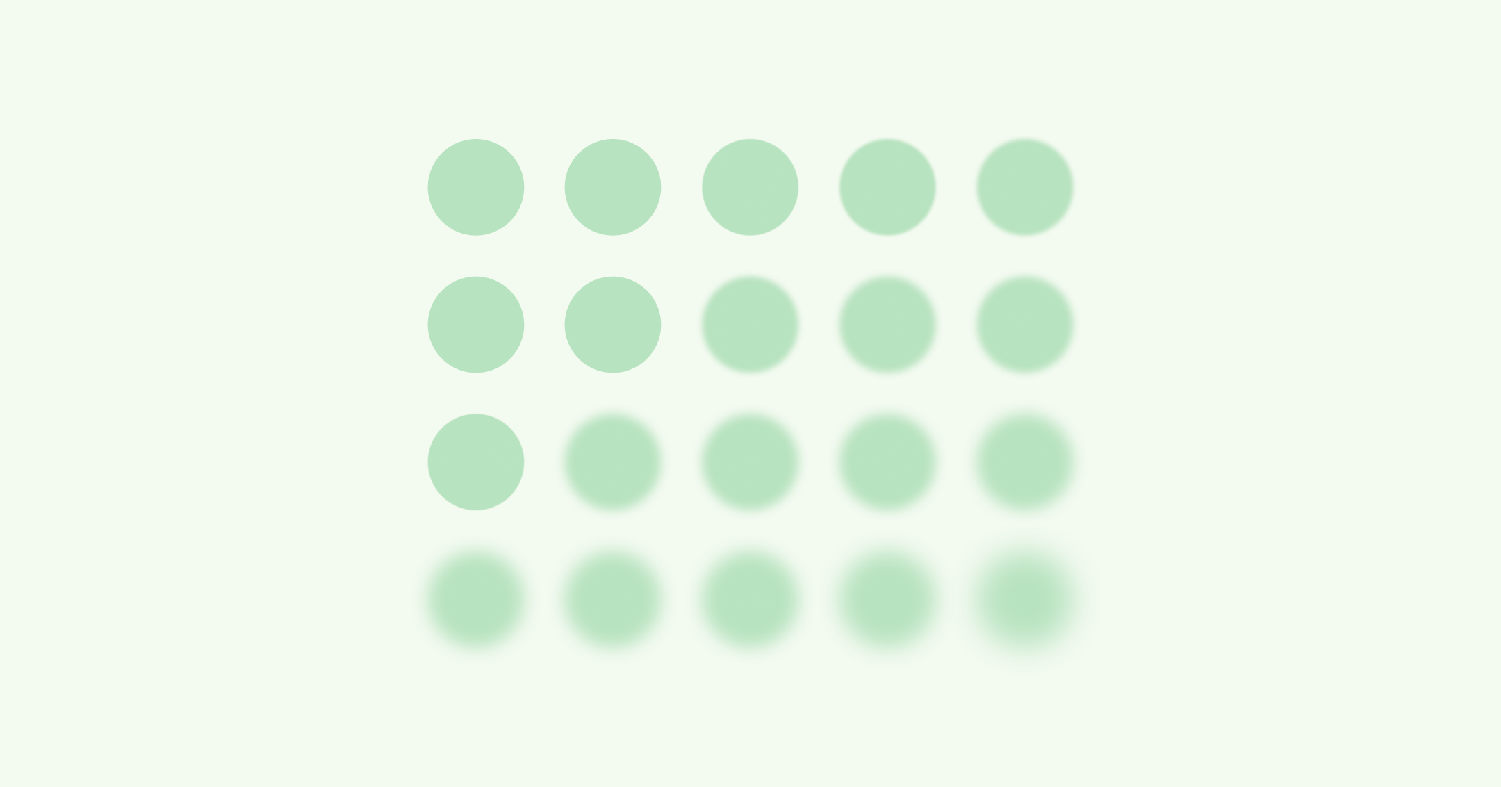 grid of blurred and clear green circles illustrating how there are many causes of control issues