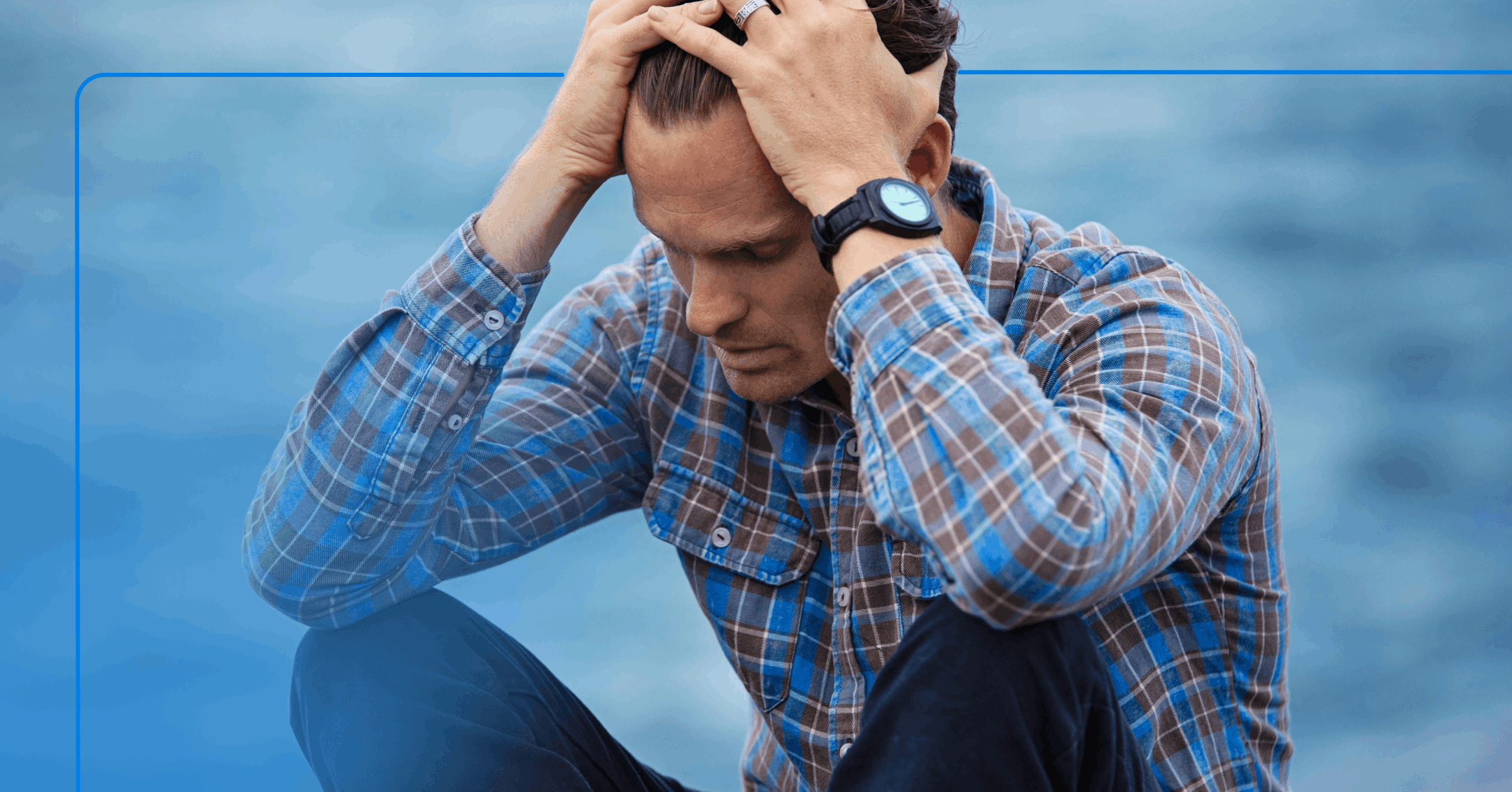 man criticizing himself due to shame-based anxiety