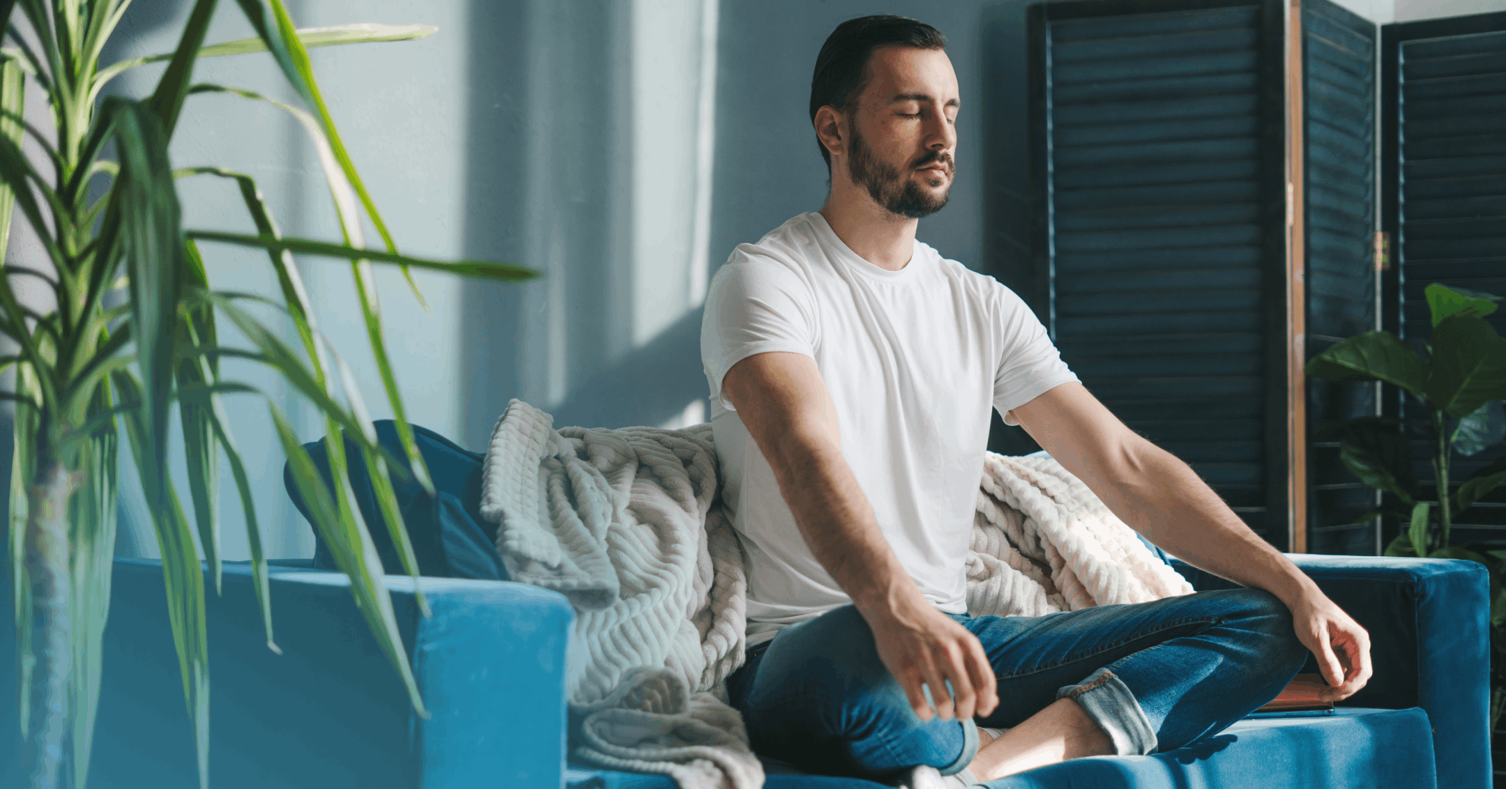man with autism calming the mind with meditation