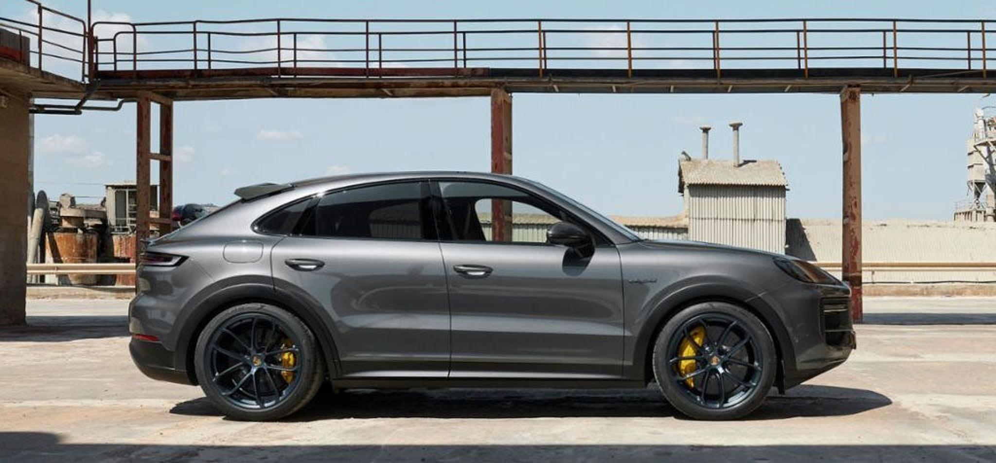 Gray Porsche Cayenne Coupe side view