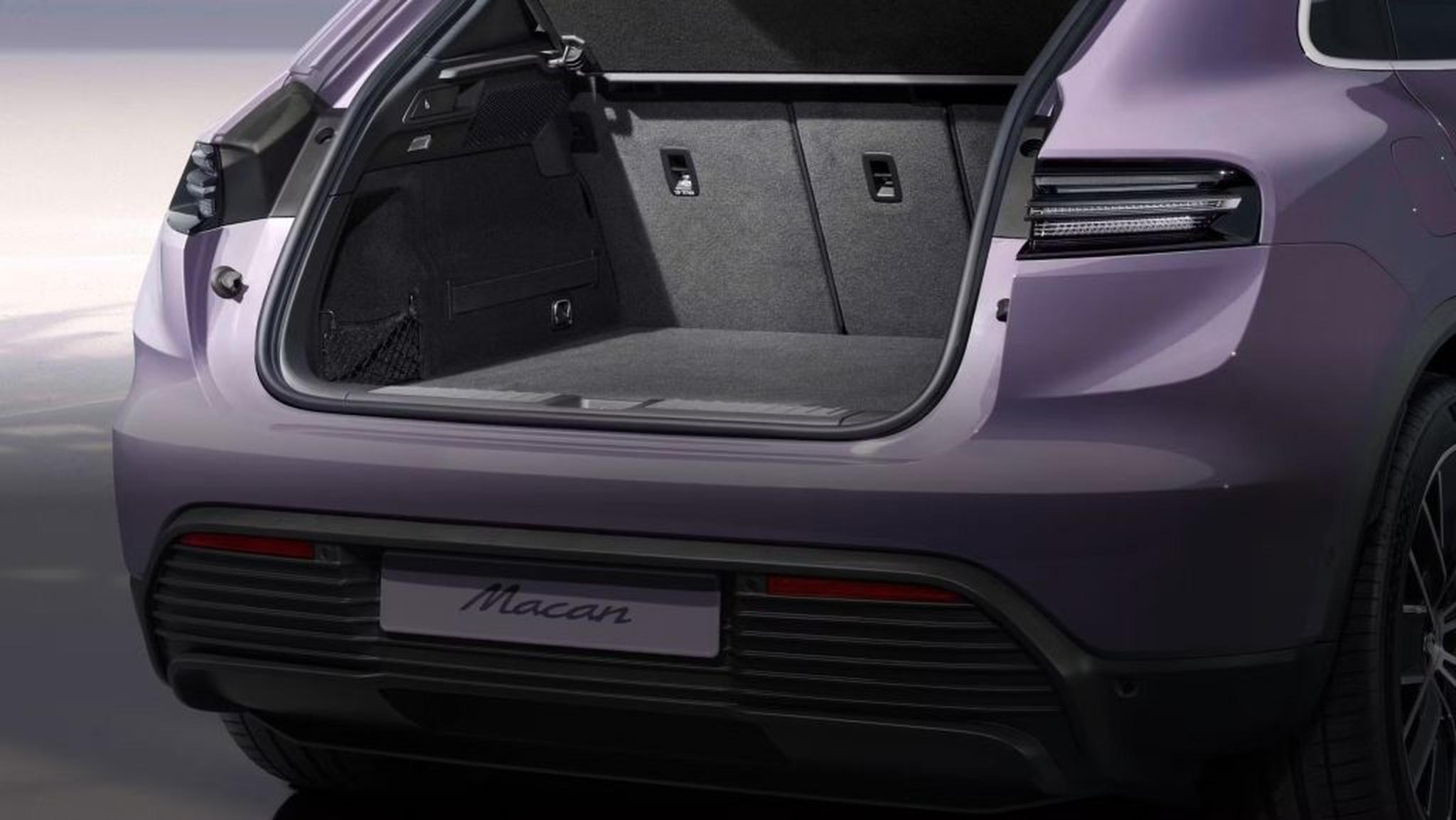 The interior of this Porsche EV SUV is showing spacious cabin and advanced digital cockpit.