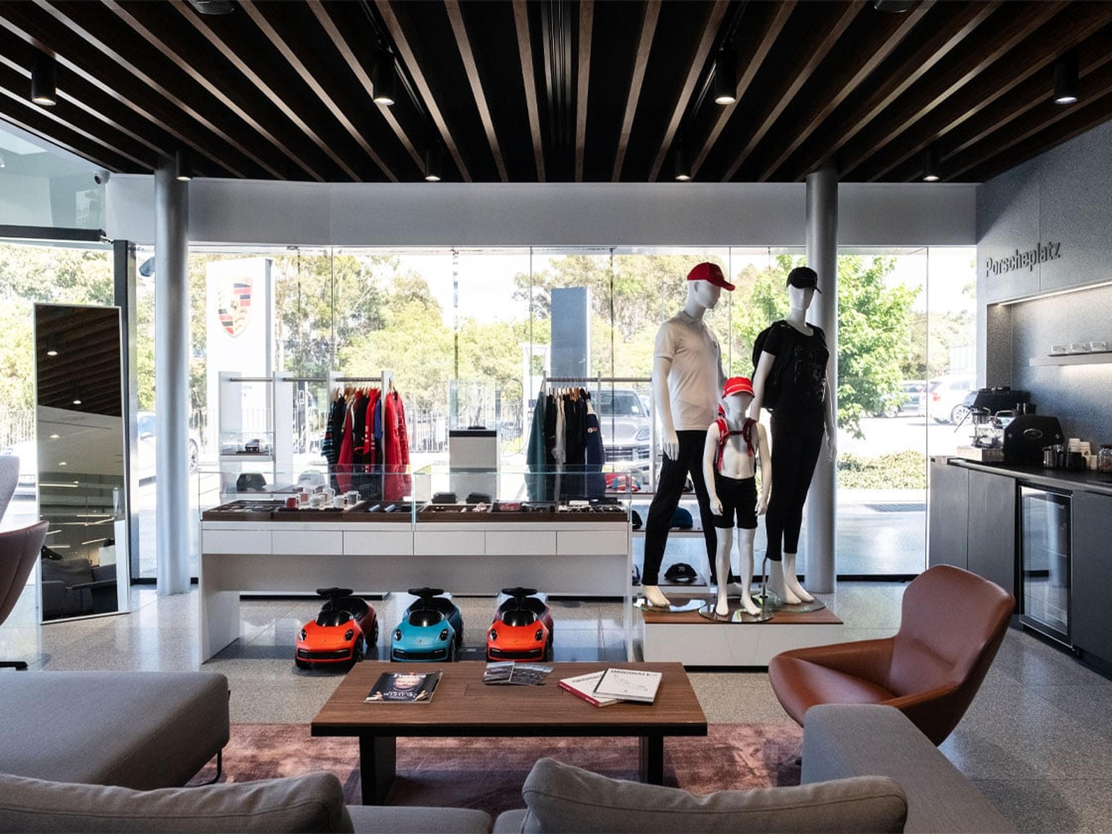 Porsche Centre Newcastle interior shop