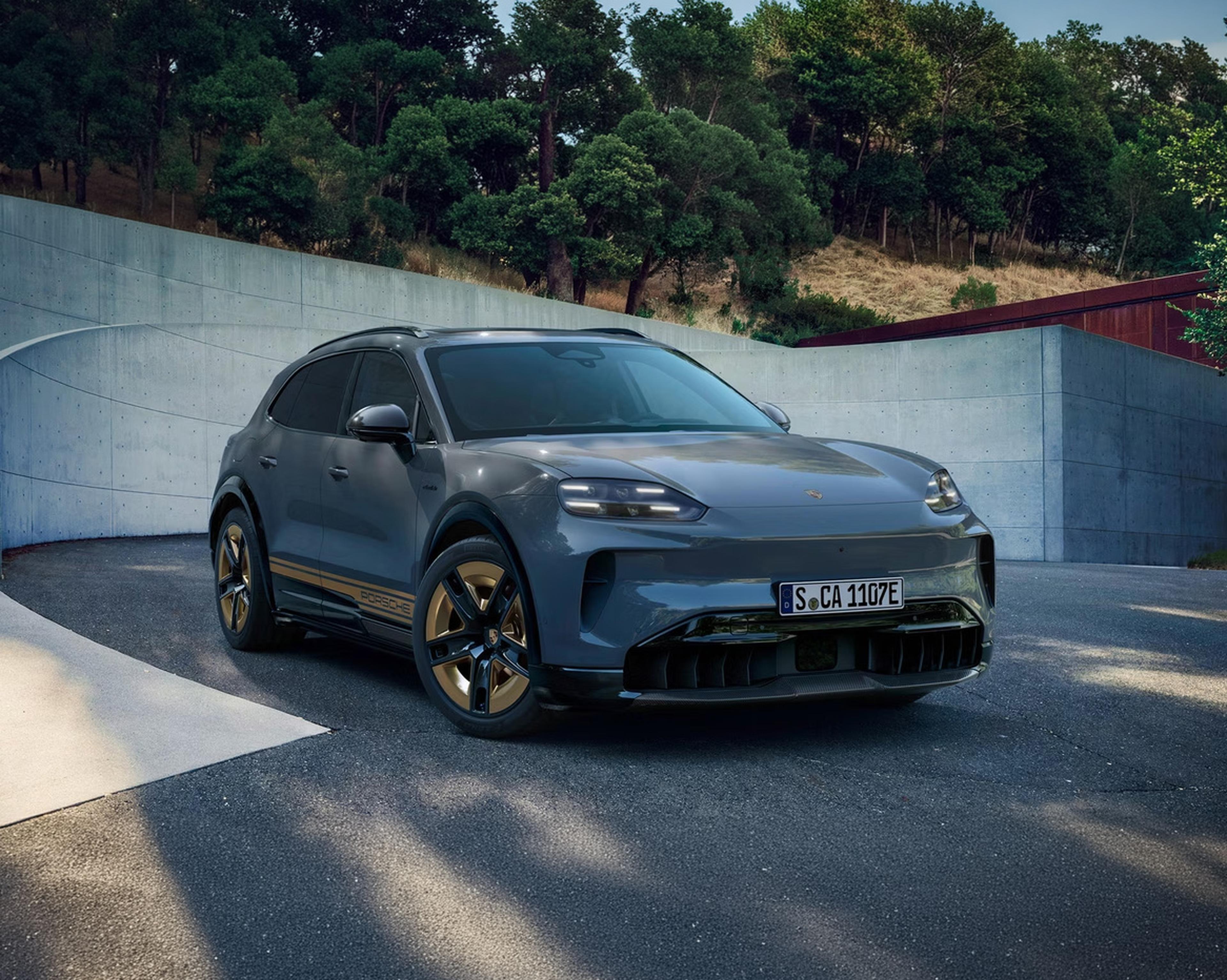 Porsche Cayenne Electric parked outside