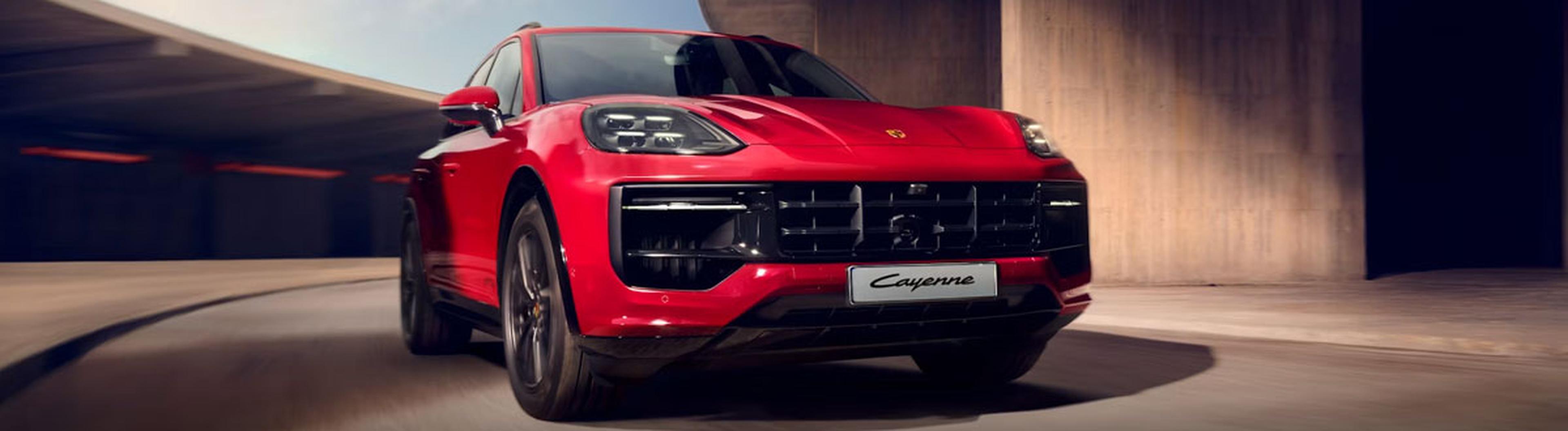 Red Porsche Cayenne Luxury SUV