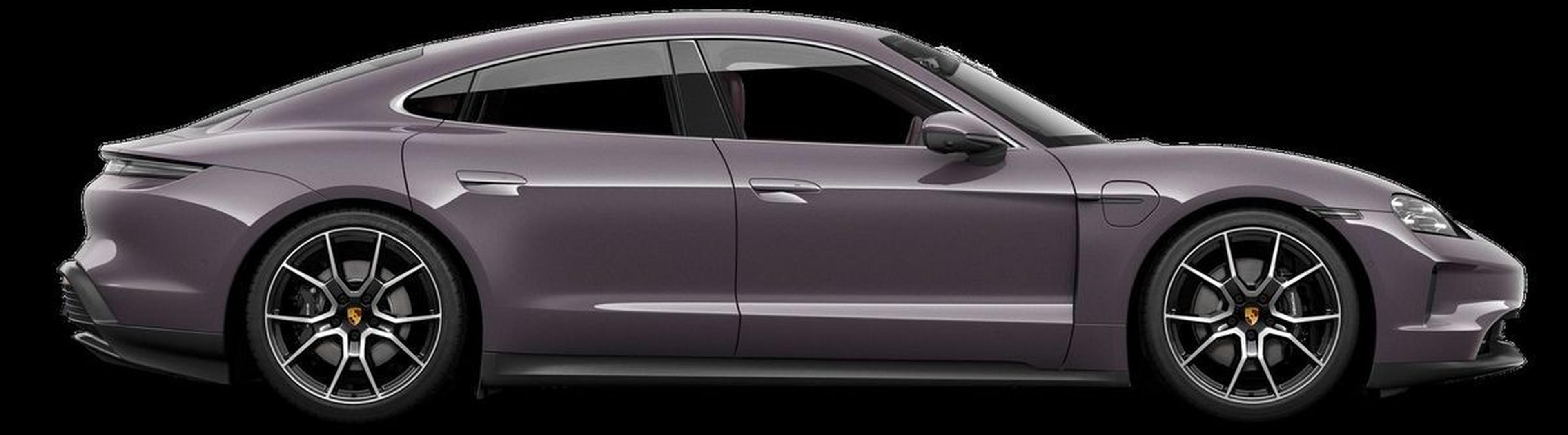 2026 Porsche Taycan 4S side profile studio shot