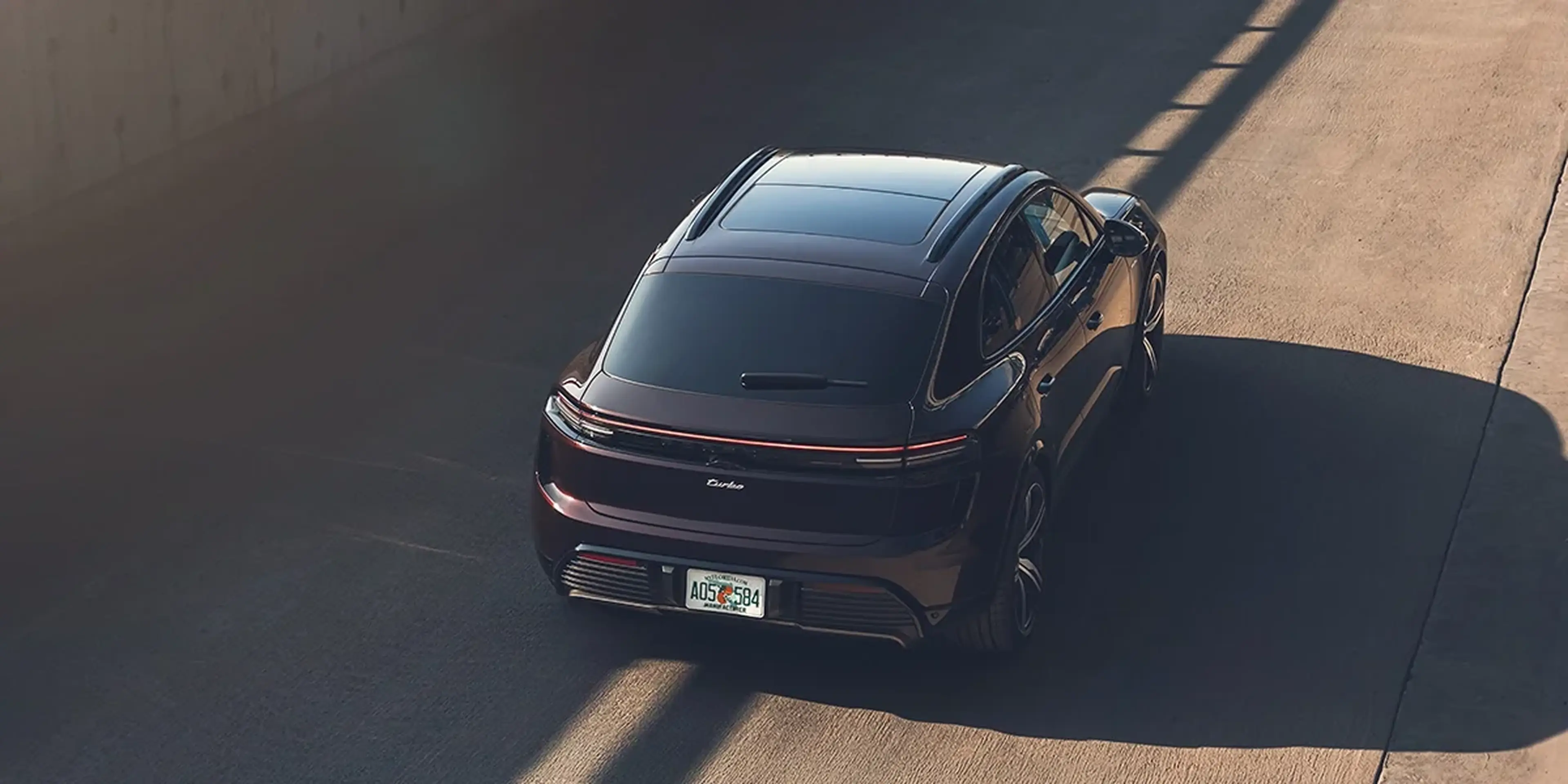 2025 Porsche Macan Turbo Electric seen from above