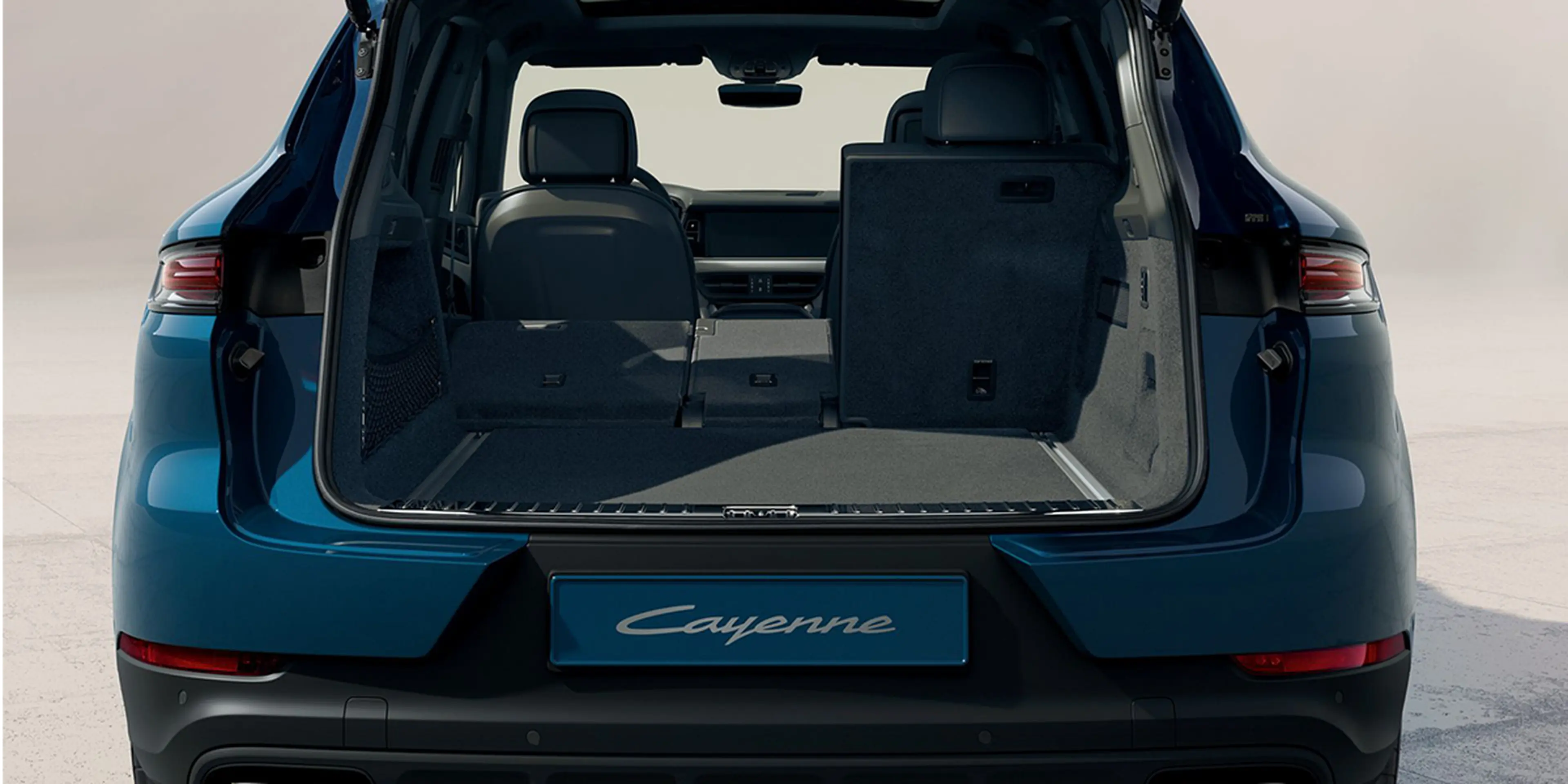 Cayenne lettering on the rear of a 2025 Porsche Cayenne