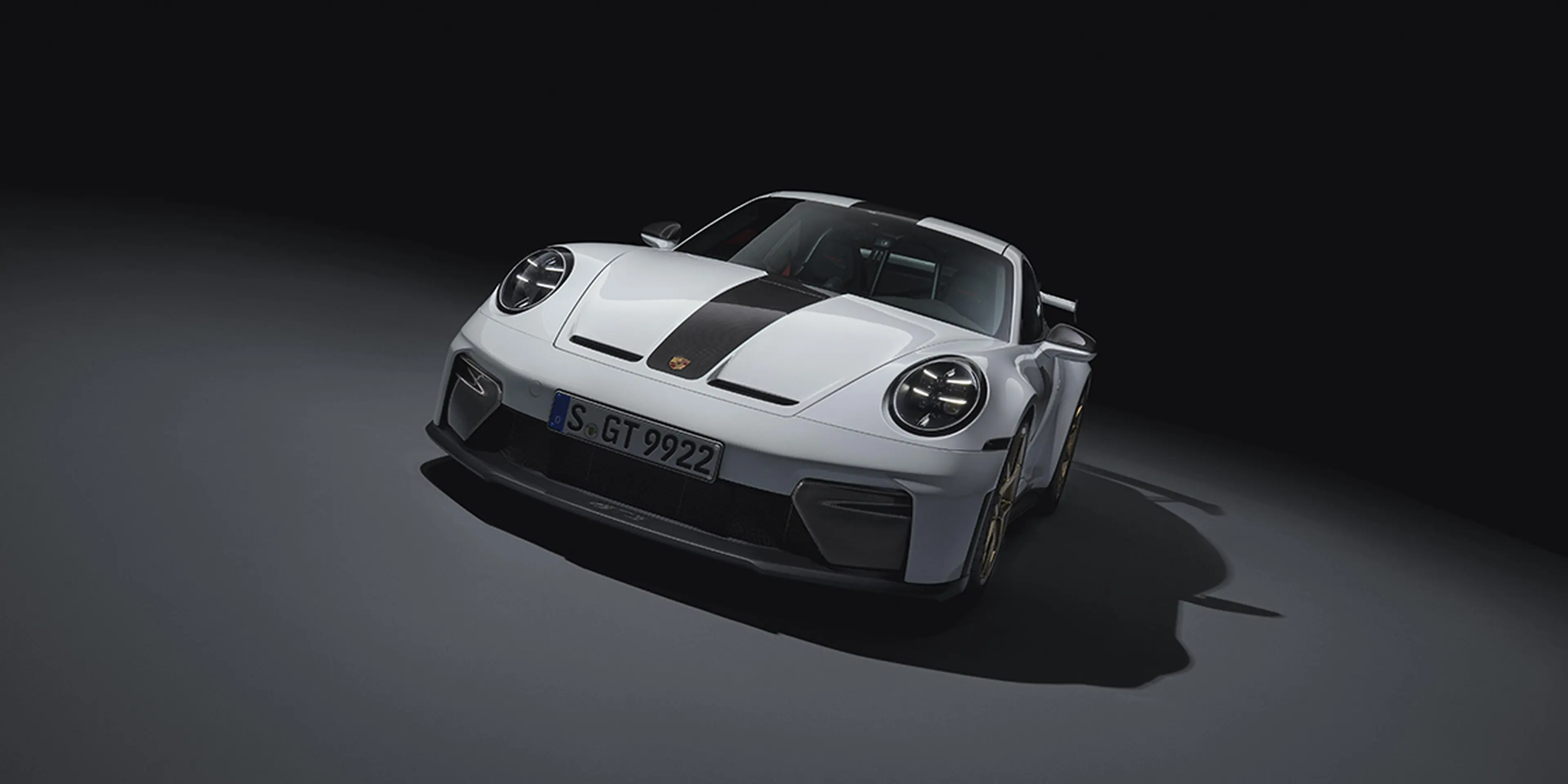 Silver 2025 Porsche 911 GT3 front view