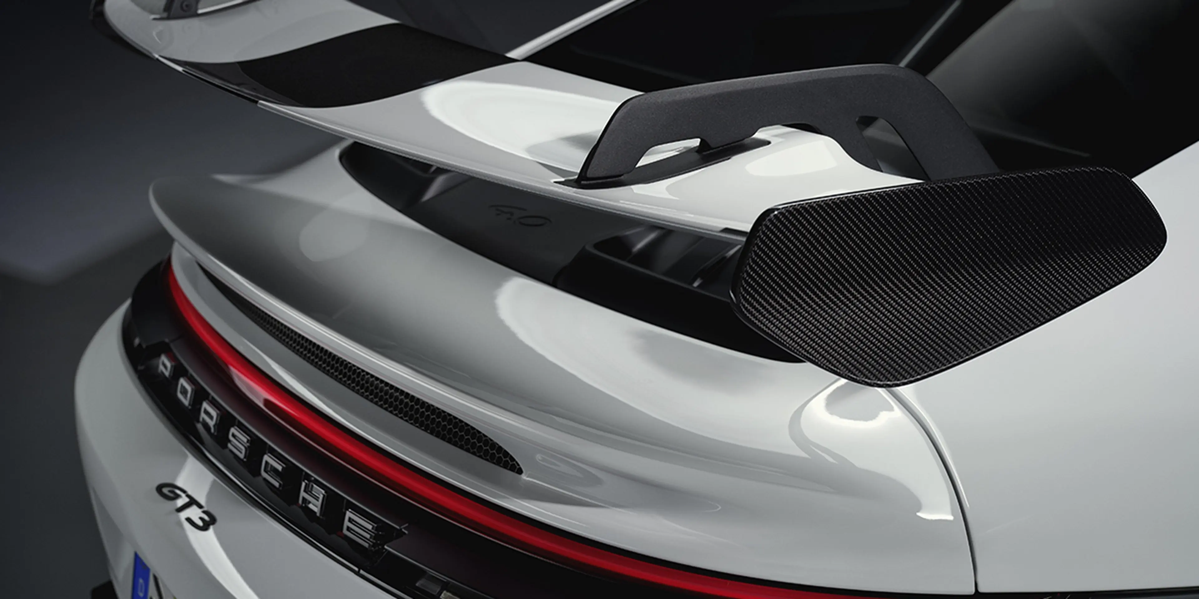 2025 Porsche 911 GT3 rear wing detail