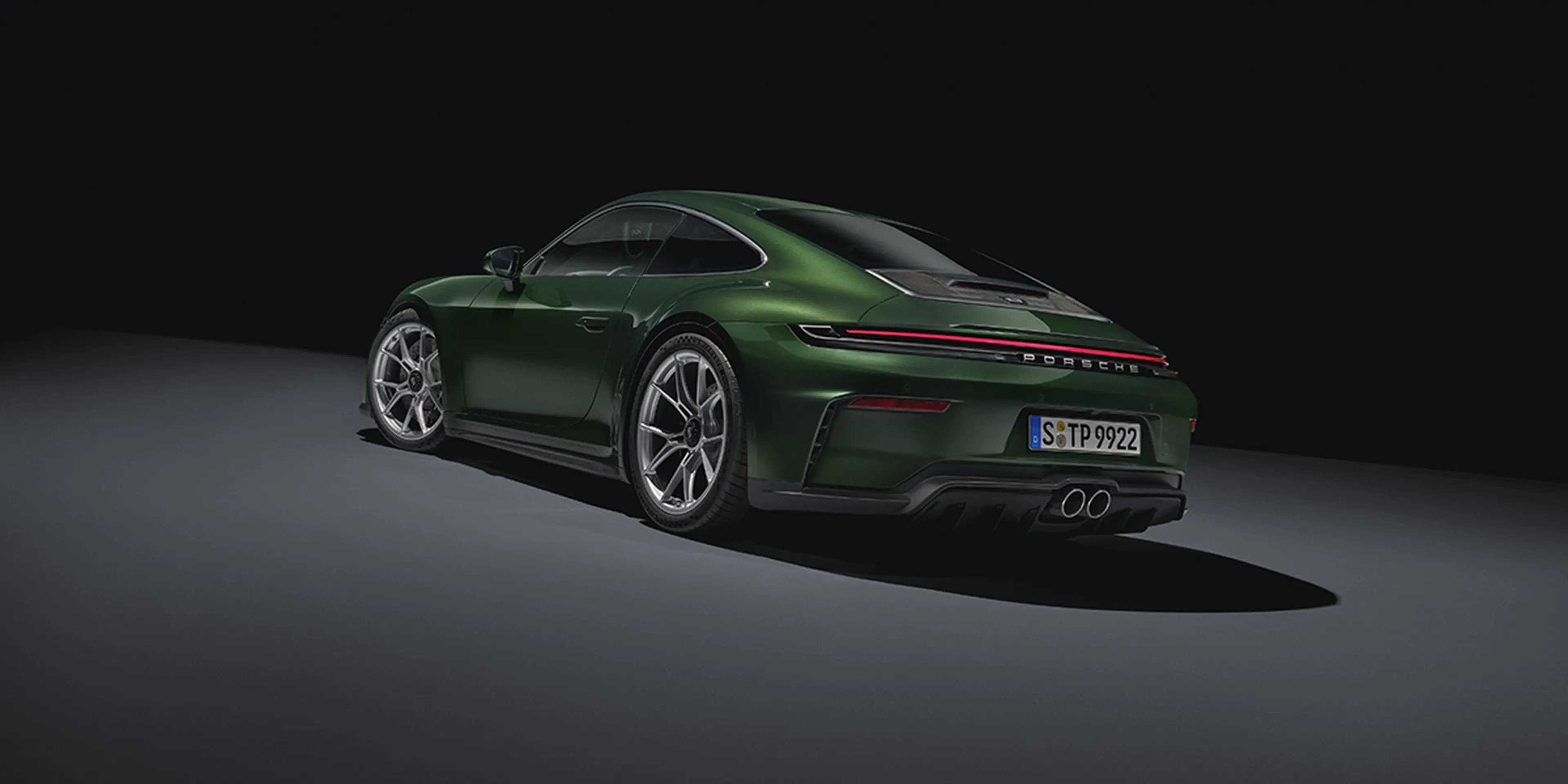 Green 2025 Porsche 911 GT3 Touring side profile