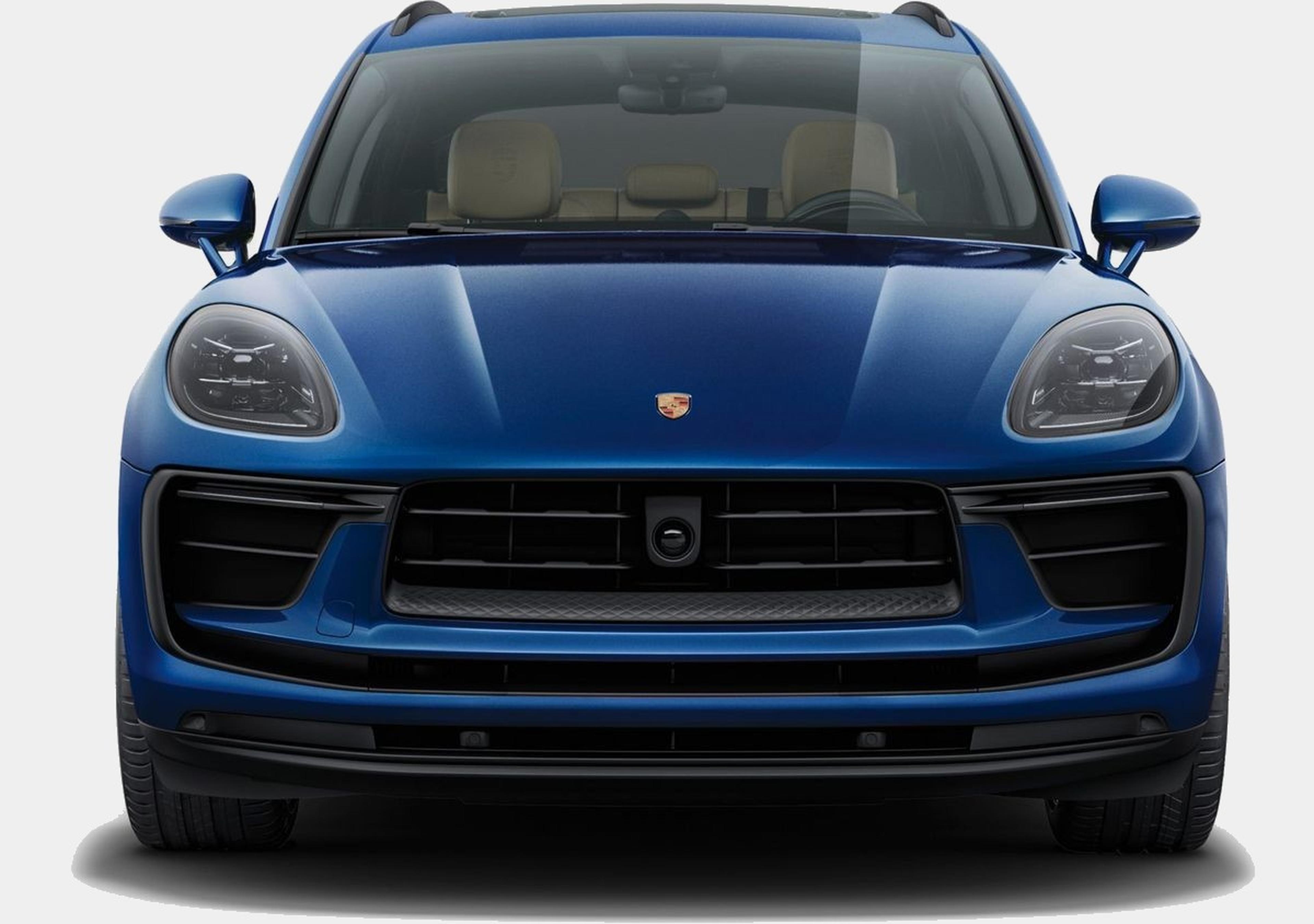2026 Porsche Macan base trim front studio view in blue