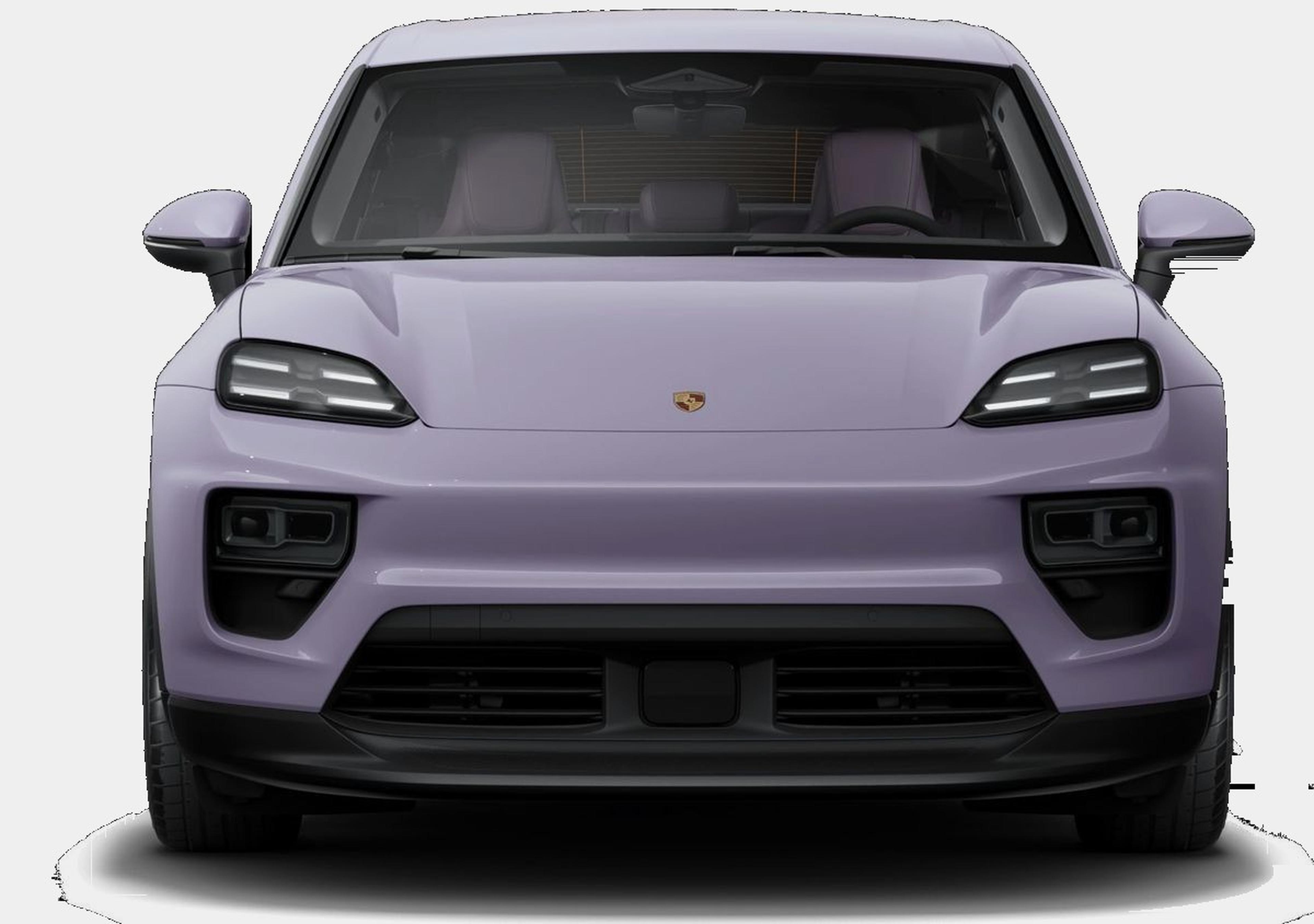 2026 Porsche Macan 4 Electric in Lilac Metallic, front view